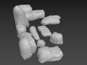 useful rocks pack lowpoly 3D मॉडल