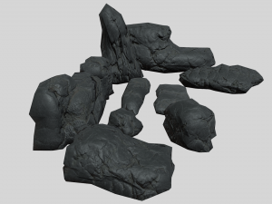 useful volcanic rocks pack lowpoly 3Dモデル