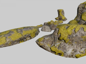 mossy rocks pack 3D Модель