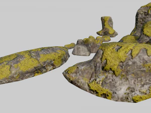mossy rocks pack 3D Model