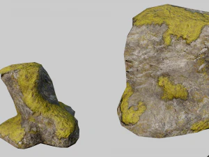 mossy rocks pack 3D Model