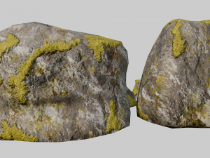 mossy rocks pack 3D Модель