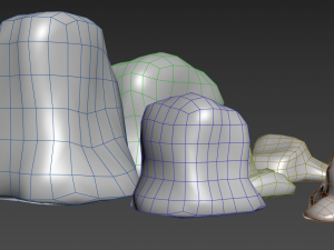 mossy rocks pack 3D Модель