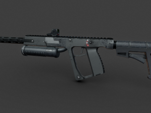 custom assault rifle 3D 모델
