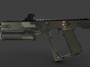 custom assault rifle Model 3D
