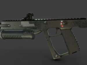custom assault rifle 3D Model