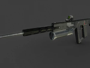 custom assault rifle 3D Model