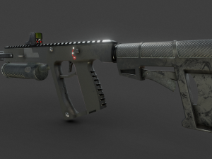 custom assault rifle Model 3D