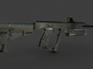 custom assault rifle Model 3D