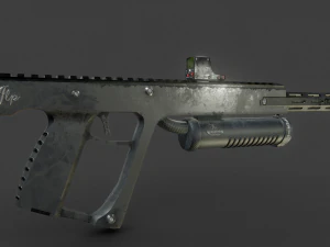 custom assault rifle 3D Model