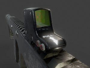 custom assault rifle Model 3D