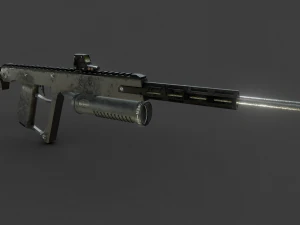 custom assault rifle 3D Model