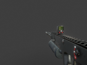custom assault rifle Model 3D