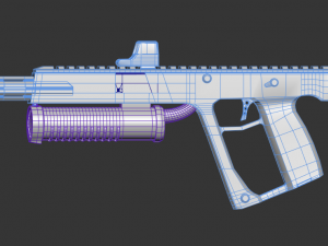 custom assault rifle Model 3D