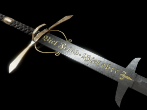 zweihander sword Model 3D