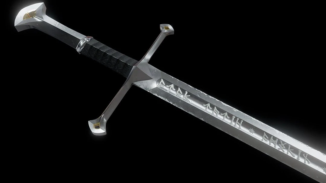 narsil - anduril lowpoly 3D Model .c4d .max .obj .3ds .fbx .stl .blend
