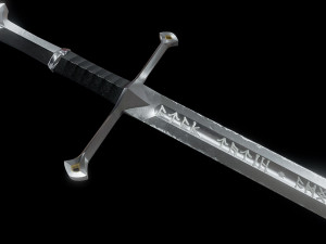 narsil - anduril lowpoly 3D 모델