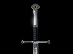 narsil - anduril lowpoly Modèle 3D
