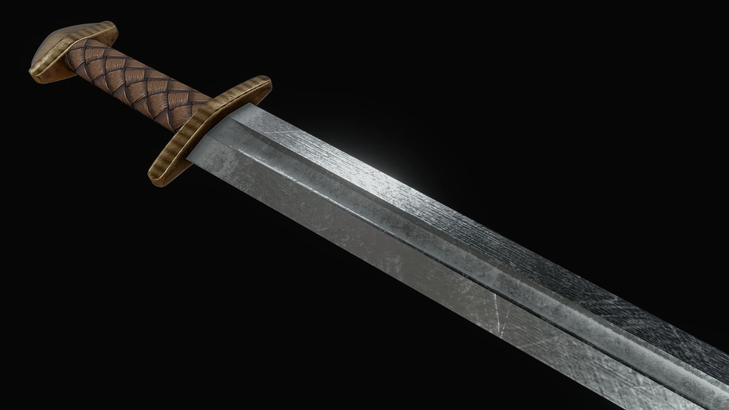 viking sword 1 3D Model .c4d .max .obj .3ds .fbx .stl .blend 