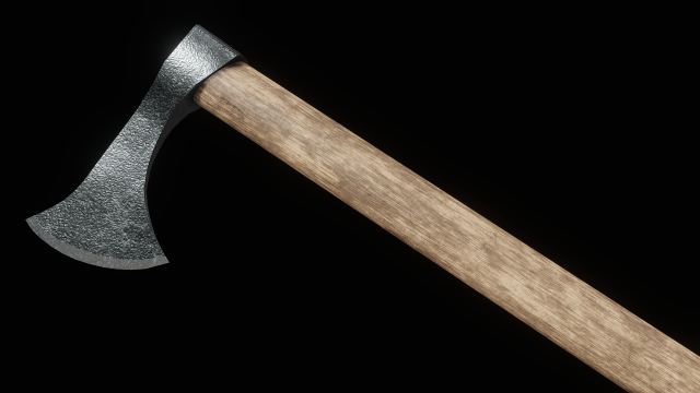 viking throwing axe 1 3D Модель .c4d .max .obj .3ds .fbx .stl .blend 