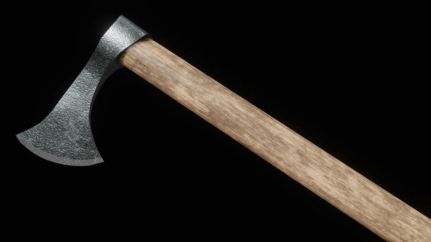 viking throwing axe 1 3D Model .c4d .max .obj .3ds .fbx .stl .blend