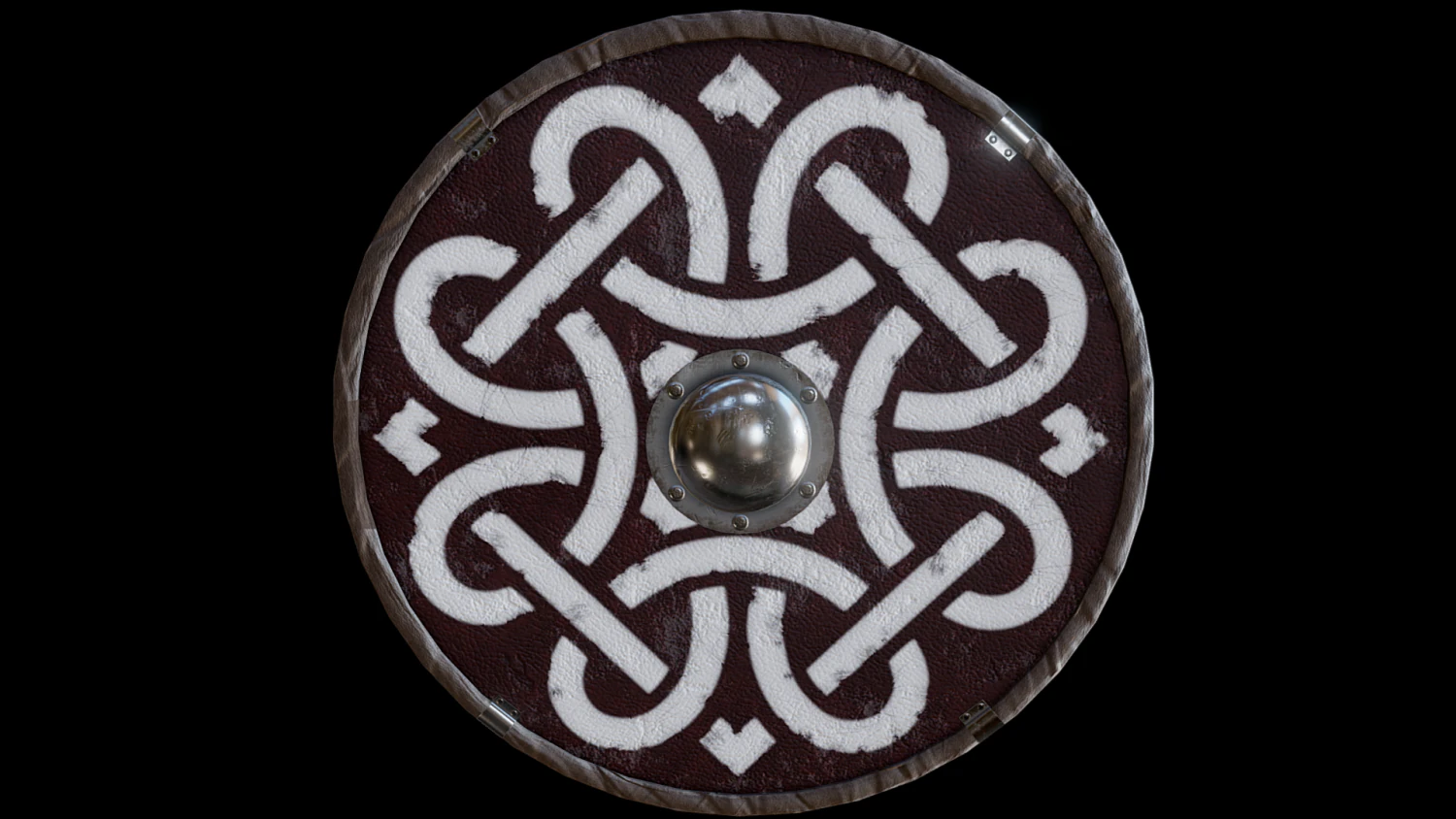 viking shield 1 3D Model .c4d .max .obj .3ds .fbx .stl .blend