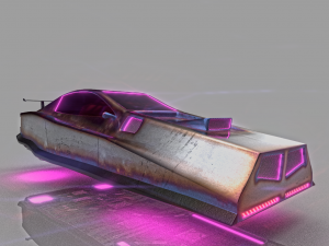 scifi cyberpunk car 3D Модель