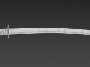 damascus steel katana 3D Модель