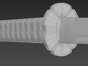 damascus steel katana 3D Модель
