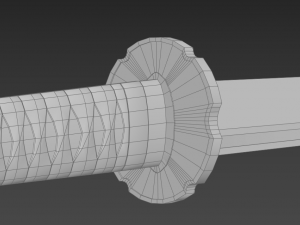 damascus steel katana 3D Модель