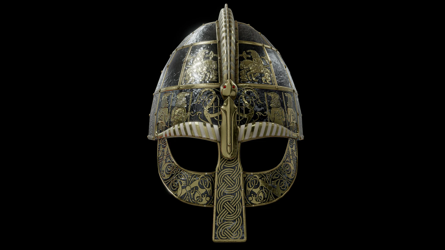 vendel period viking helmet 3D Model .c4d .max .obj .3ds .fbx .stl .blend 