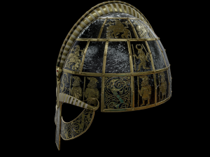 vendel period viking helmet Modelo 3D