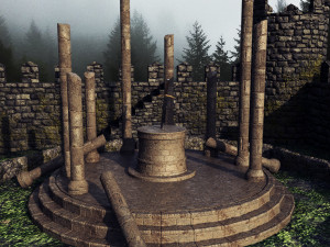 old ruins lowpoly 3D 모델