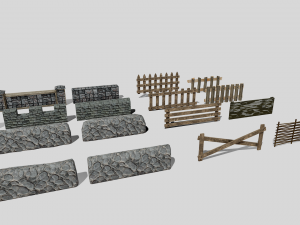 fences pack 3D 모델
