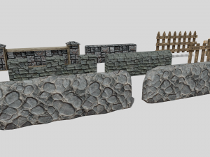 fences pack 3D-Modell
