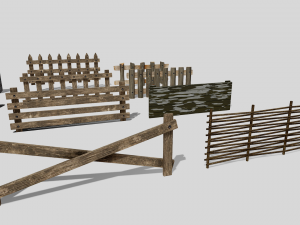 fences pack 3D-Modell