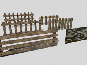 fences pack 3D-Modell