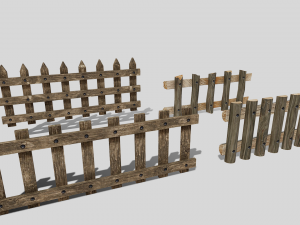 fences pack 3D-Modell