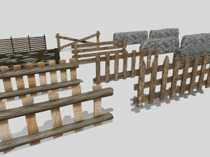 fences pack 3D-Modell