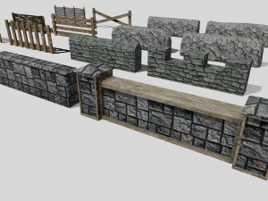 fences pack 3D-Modell