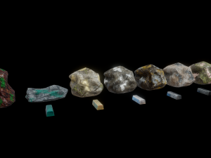 ores and ingots 2 3D Model