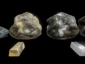 ores and ingots 2 3D Model