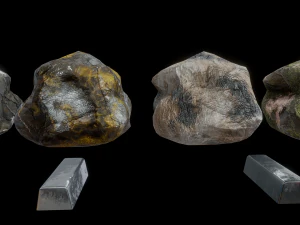 ores and ingots 2 3D Model