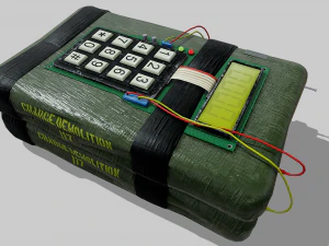 c4 explosive device 3D Model