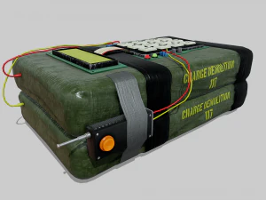 c4 explosive device 3D Model