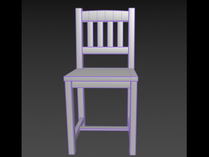 traditional wooden chair 3D Model