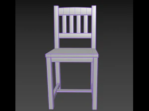 traditional wooden chair 3D Model