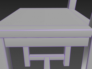 traditional wooden chair 3D Model