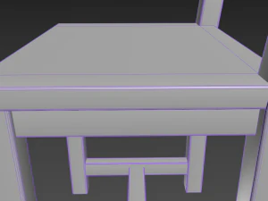 traditional wooden chair 3D Model