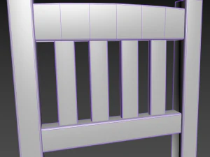 traditional wooden chair 3D Model